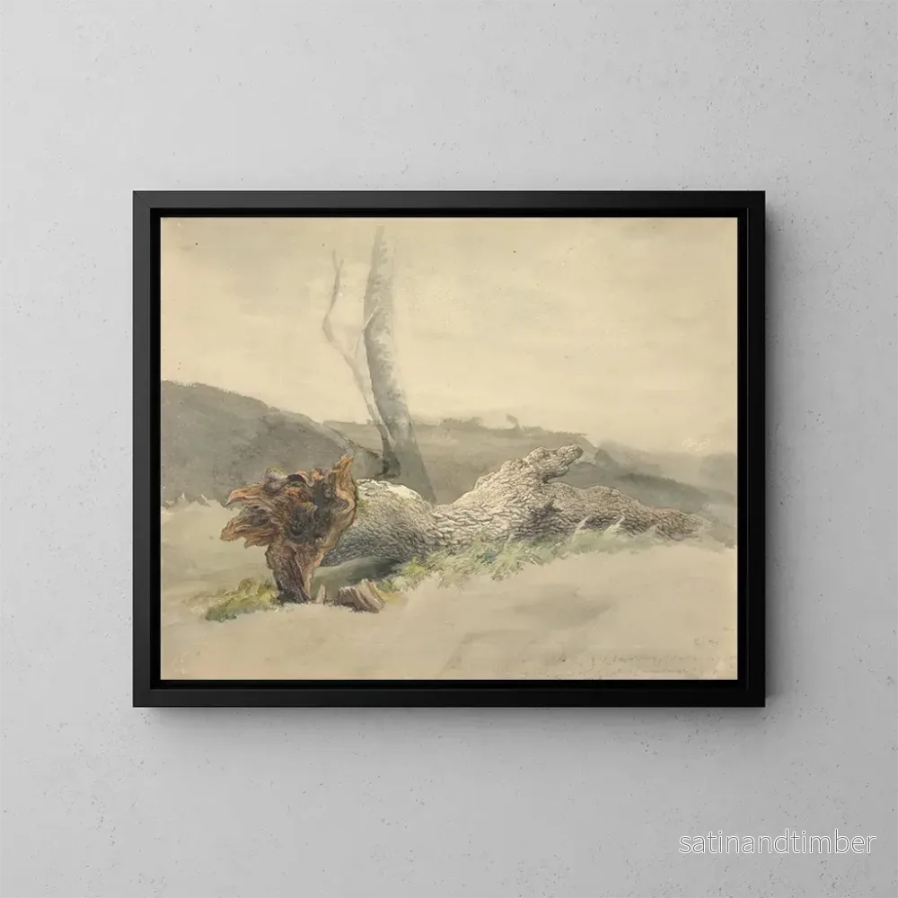 Reproduktion av målningen L'arbre tombé - Robert Hills