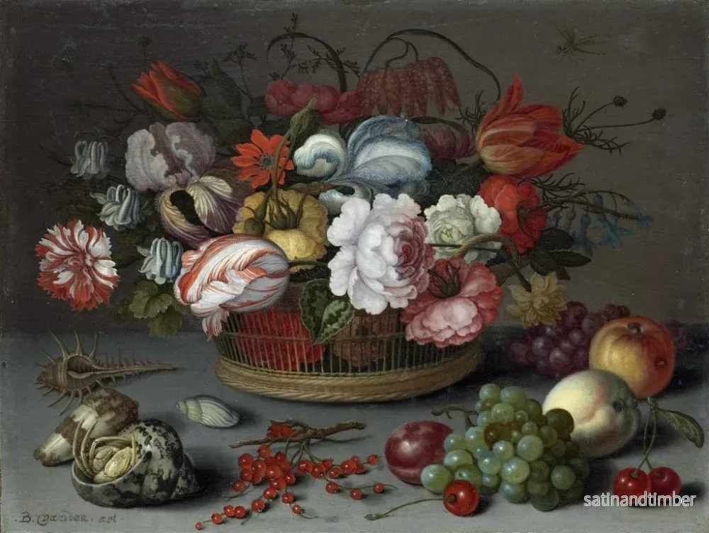 Reproduktion av målningen av blomsterkorg - Balthasar van der Ast - Bild 2