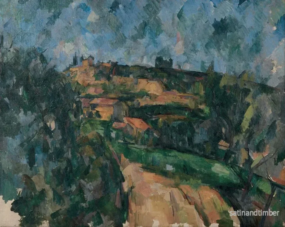 Reproduktion av målningen Virage de la route au sommet du chemin des Lauves - Paul Cézanne - Bild 2