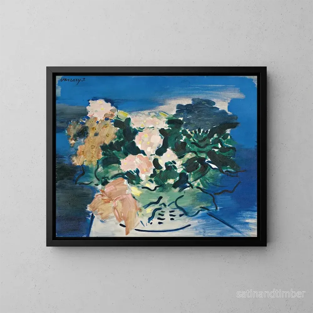 Reproduktion av målningen av blomstervas - János Vaszary