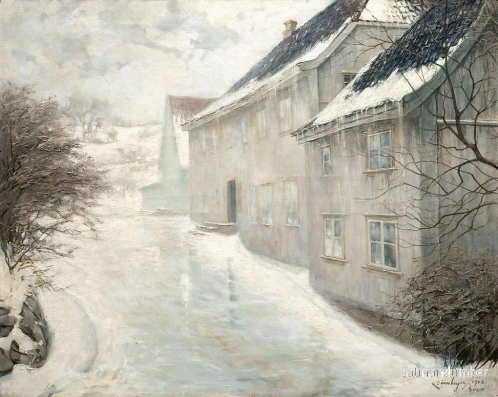 Reproduktion av målningen av smältande snö - Karl Dornberger - Bild 2