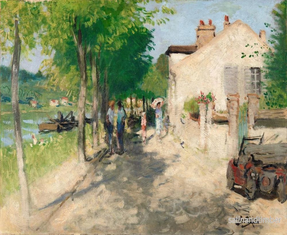 Reproduktion av målningen Le quai de la Croix-Blanche - Pierre-Eugène Montzin - Bild 2