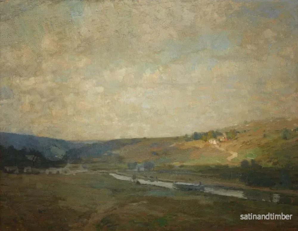 Reproduktion av målningen Canal du Delaware - William Langson Lathrop - Bild 2
