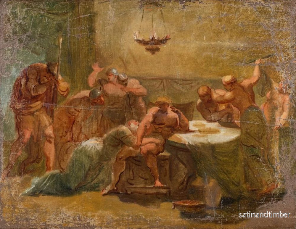 Reproduktion av målningen Priam framför Achilles - Louis Masreliez - Bild 2