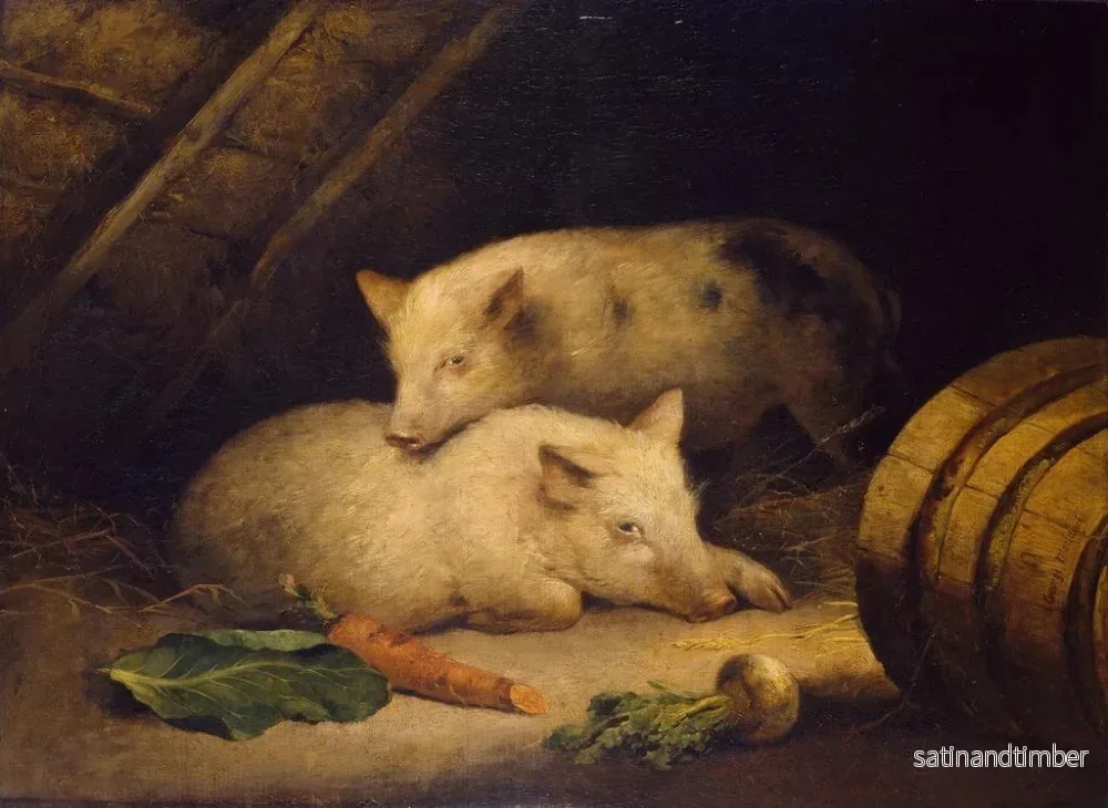 Reproduktion av målningen Gris - George Morland - Bild 2