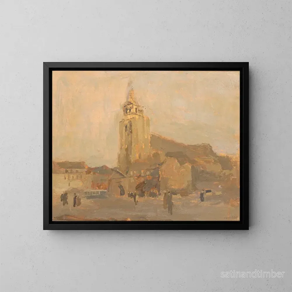 Reproduktion av målningen av Église Saint-Merry - Frank Edwin Scott
