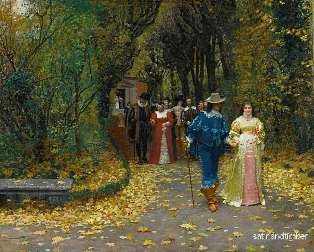 Reproduktion av målningen Les Fiancés - Marie-François Firmin-Girard - Bild 2