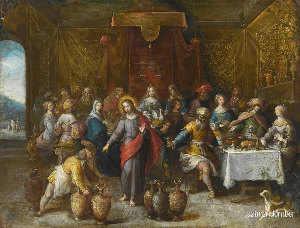Reproduktion av målningen Les Noces de Cana - Frans Francken le Jeune - Bild 2