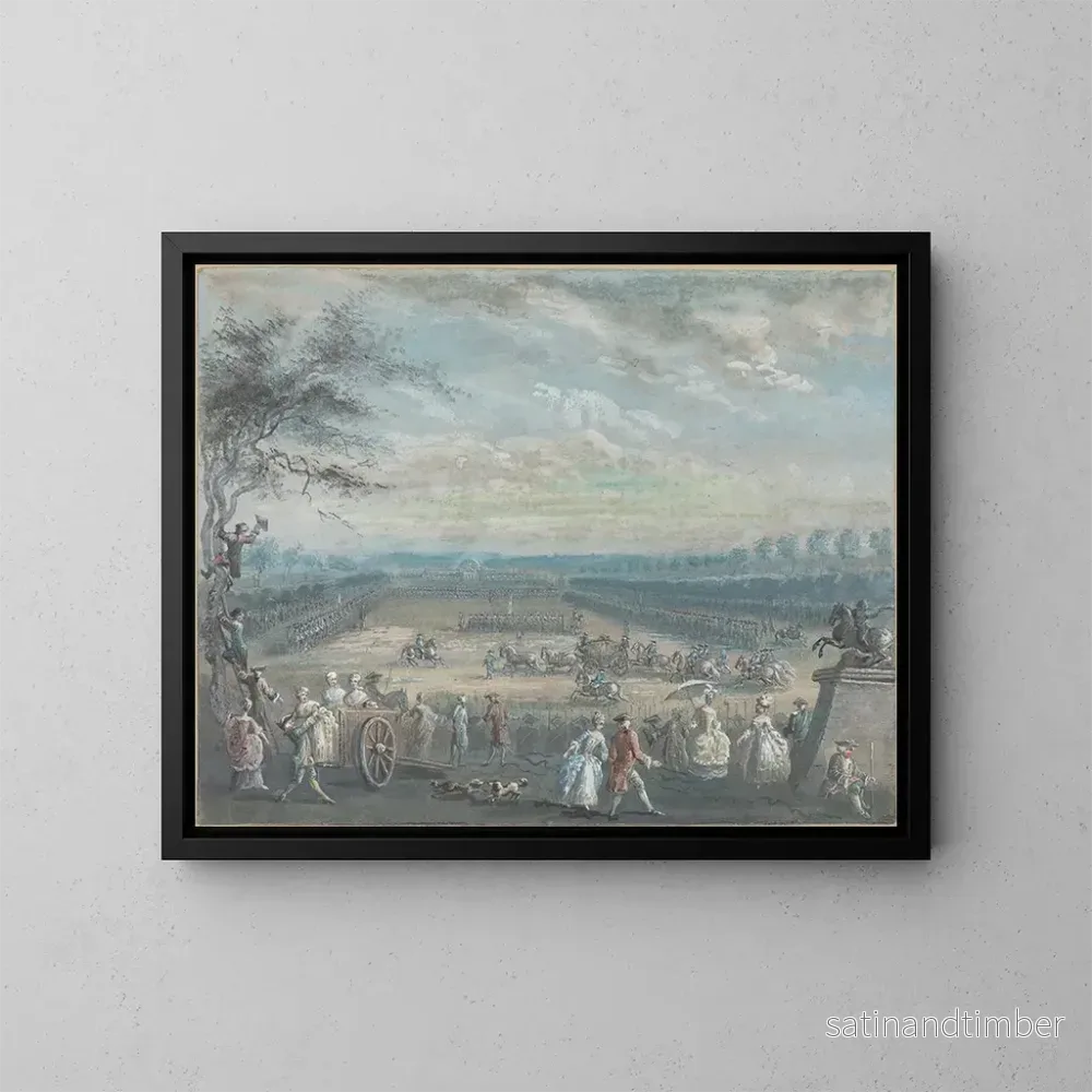 Reproduktion av målningen En tidskrift om Champ de Mars - Jean-Baptiste Le Paon
