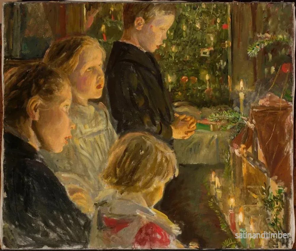 Reproduktion av målningen Barn nära julgranen - Leopold von Kalckreuth - Bild 2