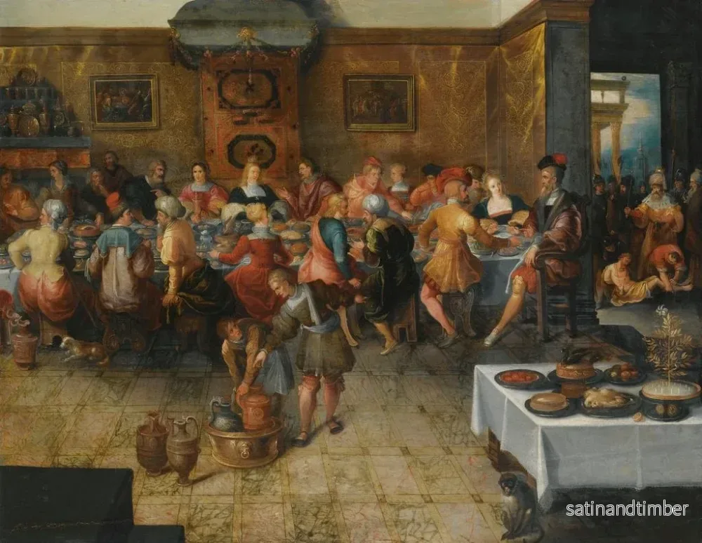 Reproduktion av målningen La parabole du festin de noces - Frans Francken le Jeune - Bild 2