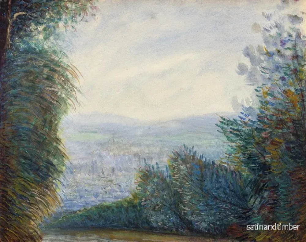 Reproduktion av målningen La vallée d'Auvers sur l'Oise - Pierre-Auguste Renoir - Bild 2