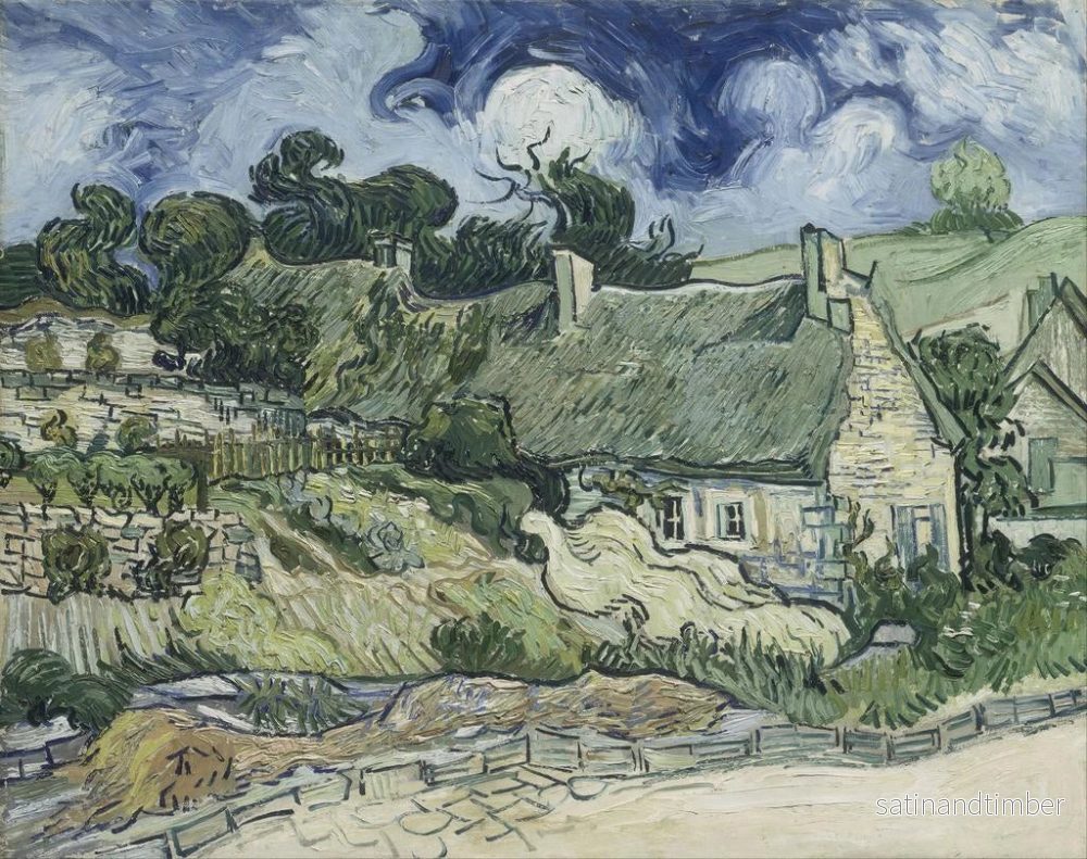 Reproduktion av målningen av Chaumières à Cordeville - Vincent van Gogh - Bild 2