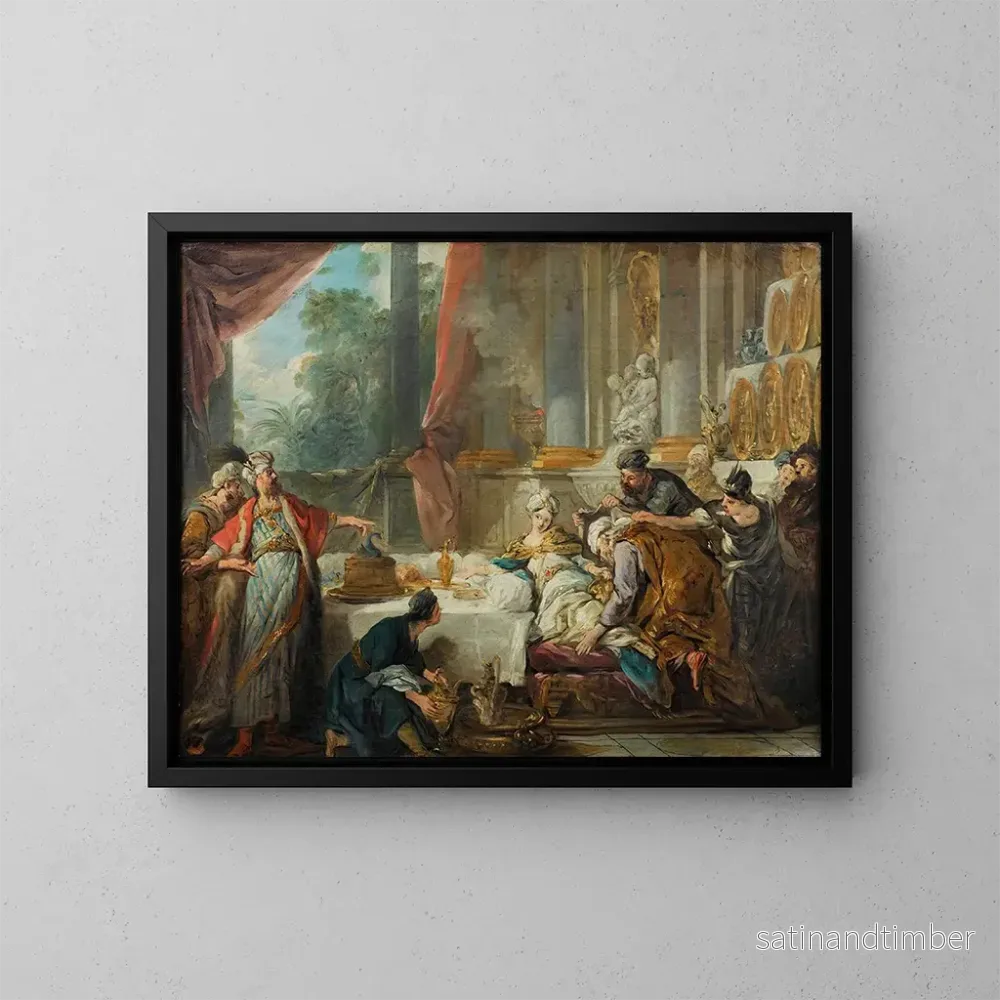 Reproduktion av målningen La condamnation d'Aman - Jean-François de Troy