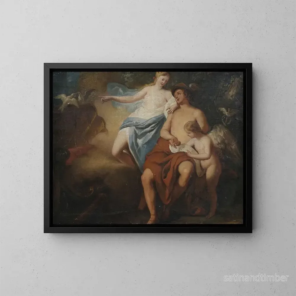 Reproduktion av målningen Venus, Merkur och Cupido - Italiensk skola