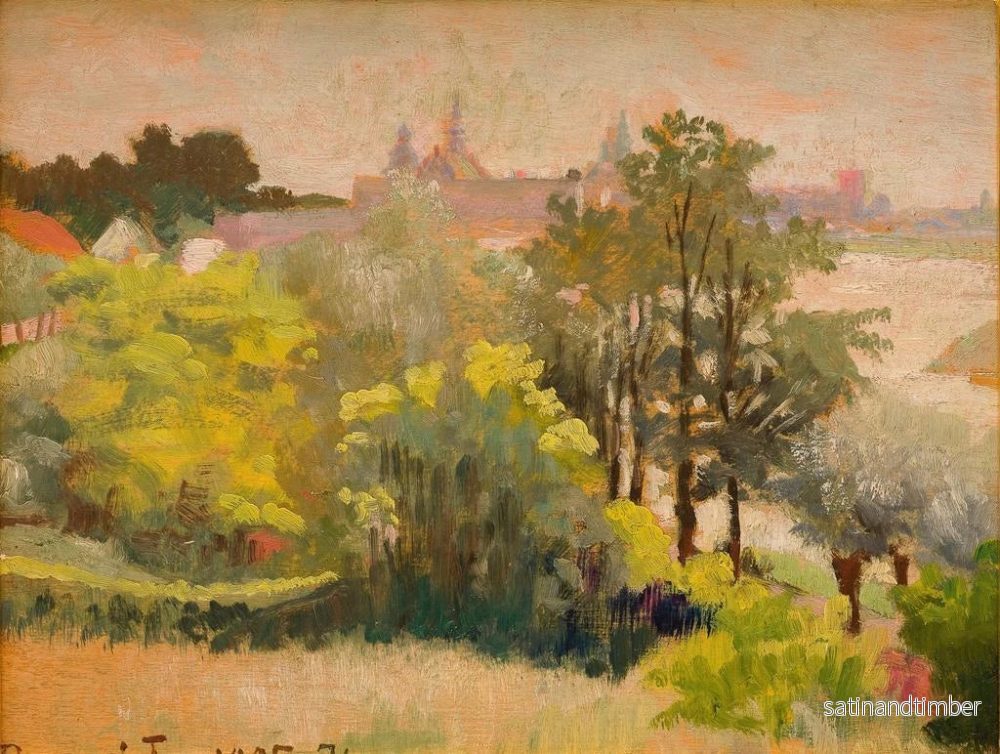 Reproduktion av målningen Vue de Cracovie depuis Zwierzyniec - Jacek Malczewski - Bild 2