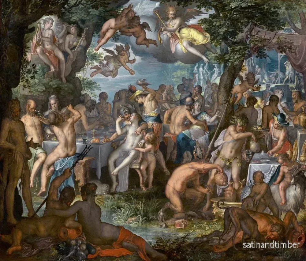 Reproduktion av målningen Le mariage de Pélée et Thétis - Joachim Wtewael - Bild 2