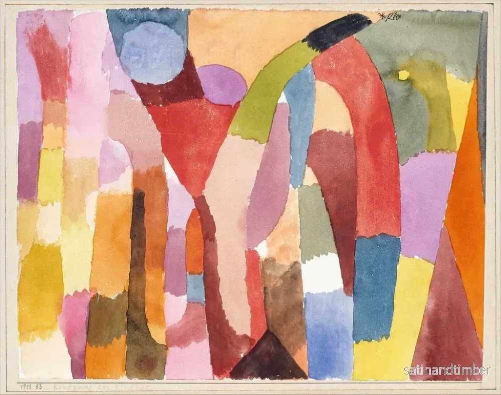 Reproduktion av målningen av rörelse i valvade rum - Paul Klee - Bild 2