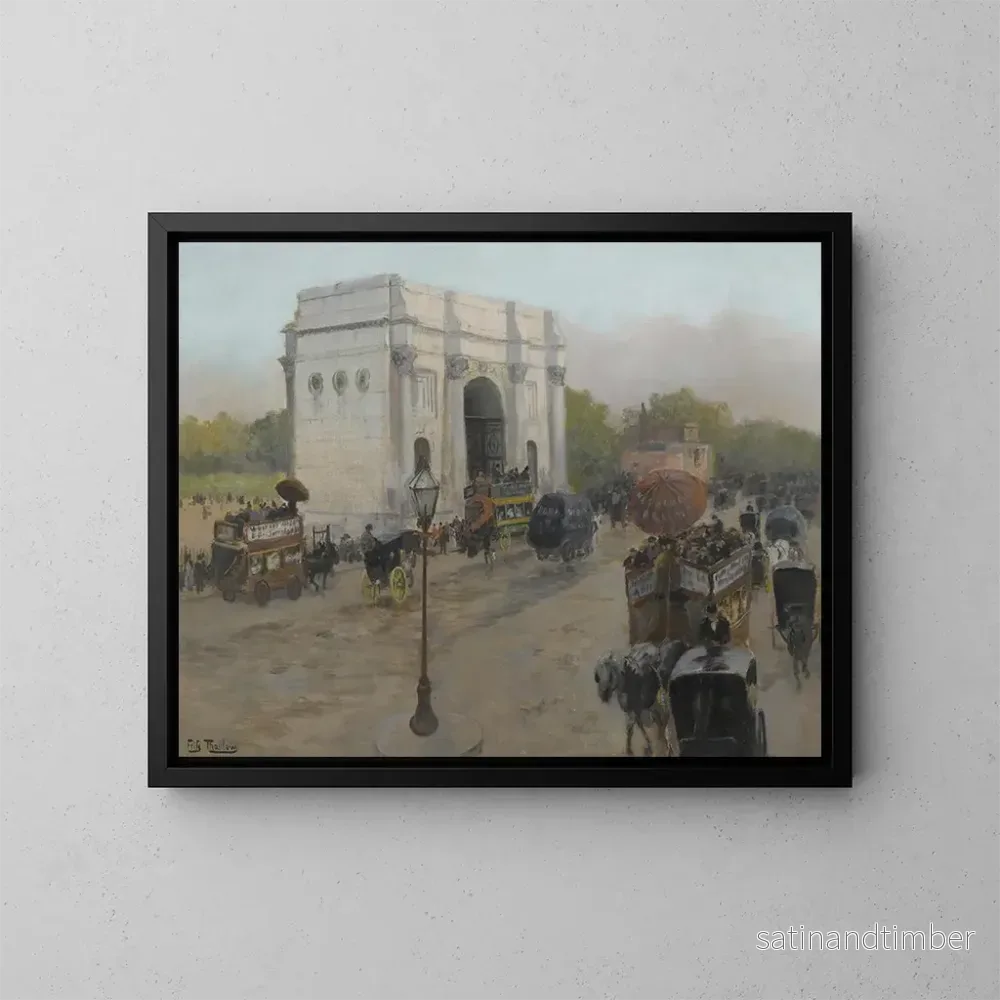 Reproduktion av målningen av Triumfbågen vid Marble Arch, London – Frits Thaulow