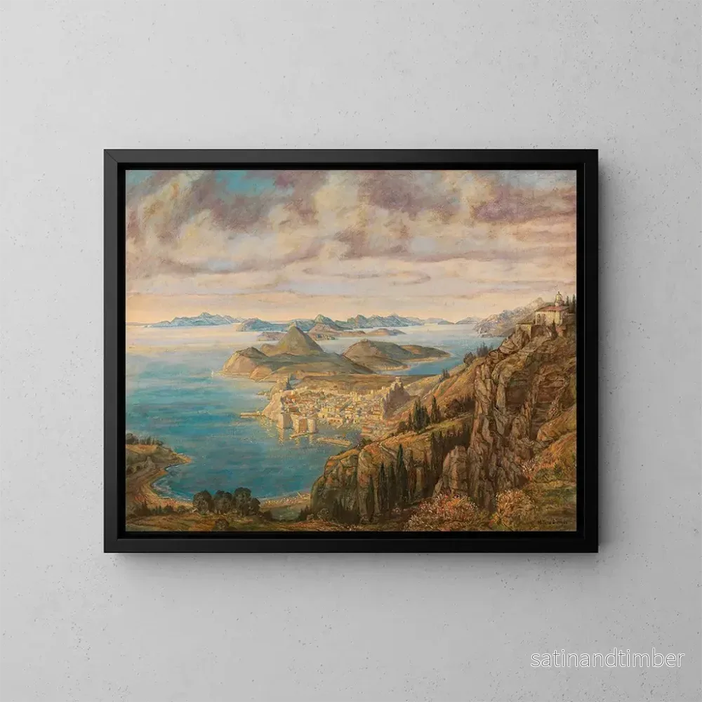 Reproduktion av målningen Vue de Dubrovnik - Michael Zeno Diemer