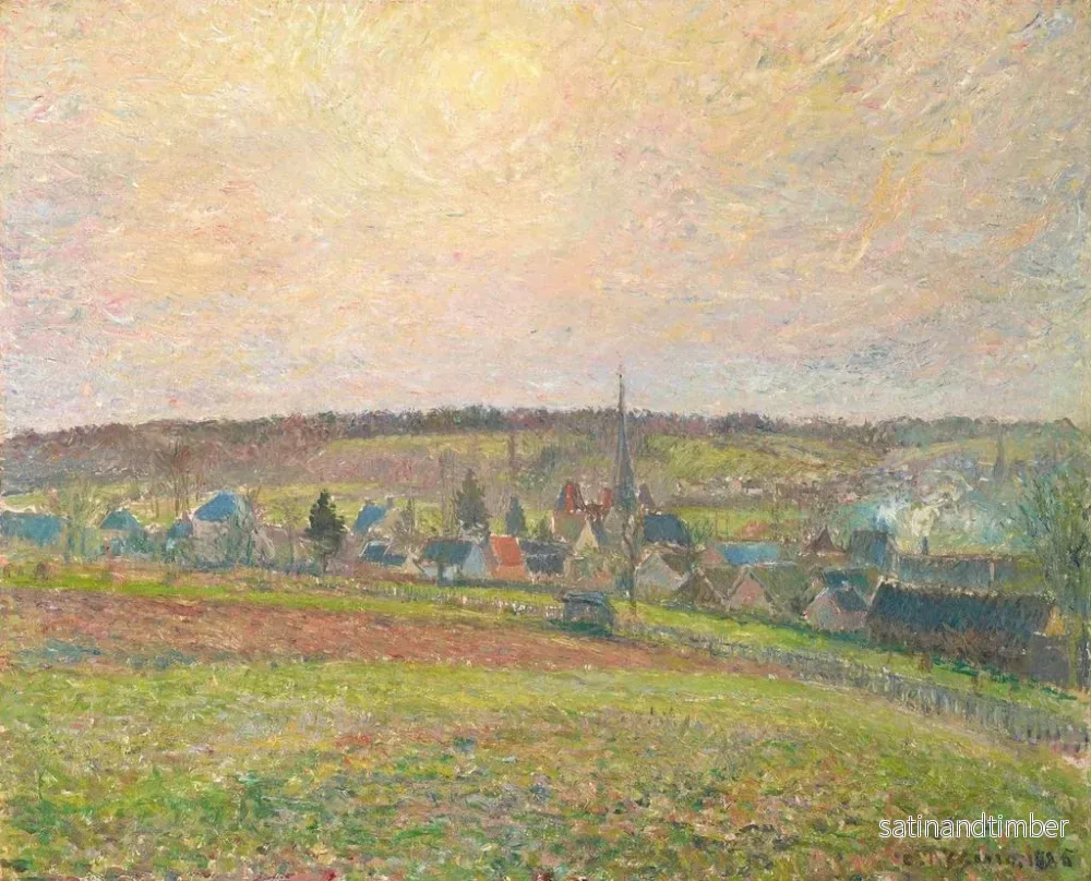 Reproduktion av målningen Le Village de Ragny - Camille Pissarro - Bild 2