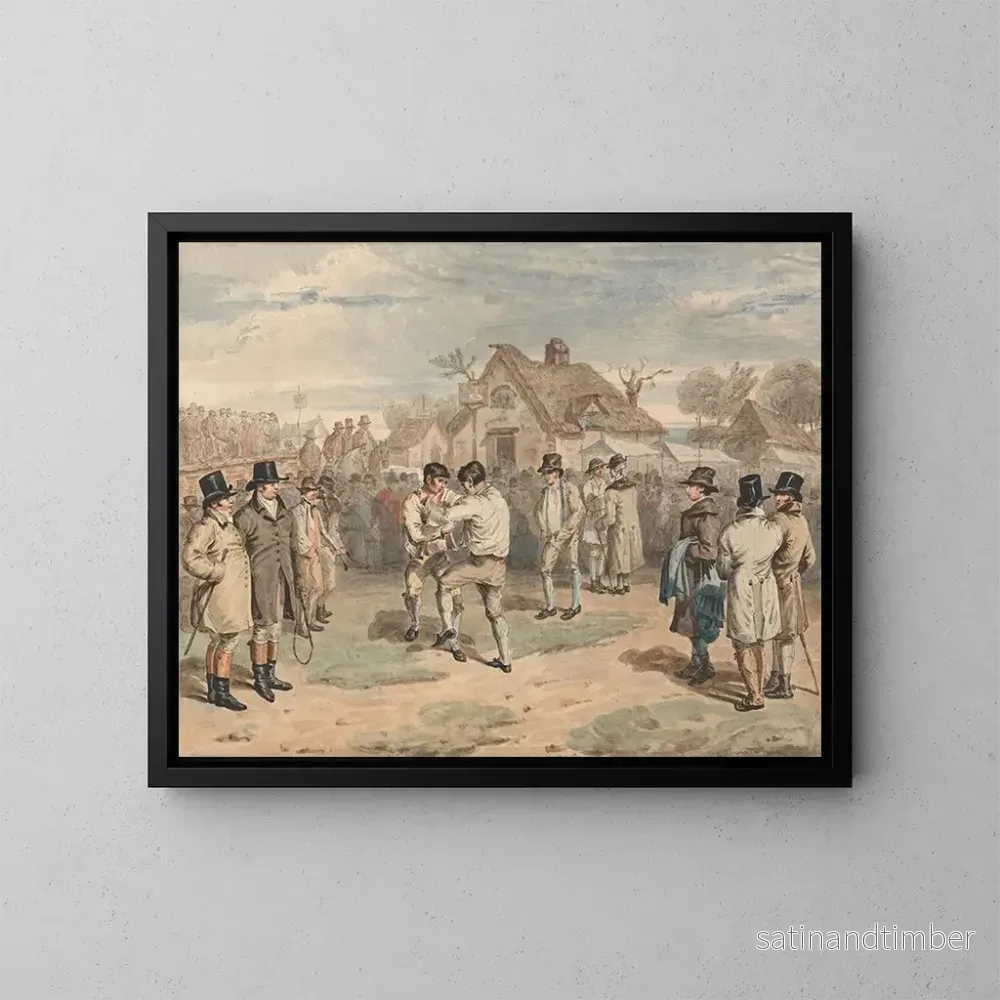 Reproduktion av målningen Lutte - Charles Turner