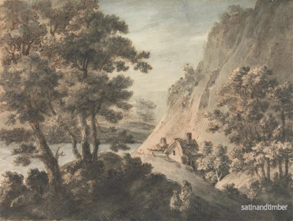Reproduktion av målningen Landskap med flod och figurer - James Adam - Bild 2