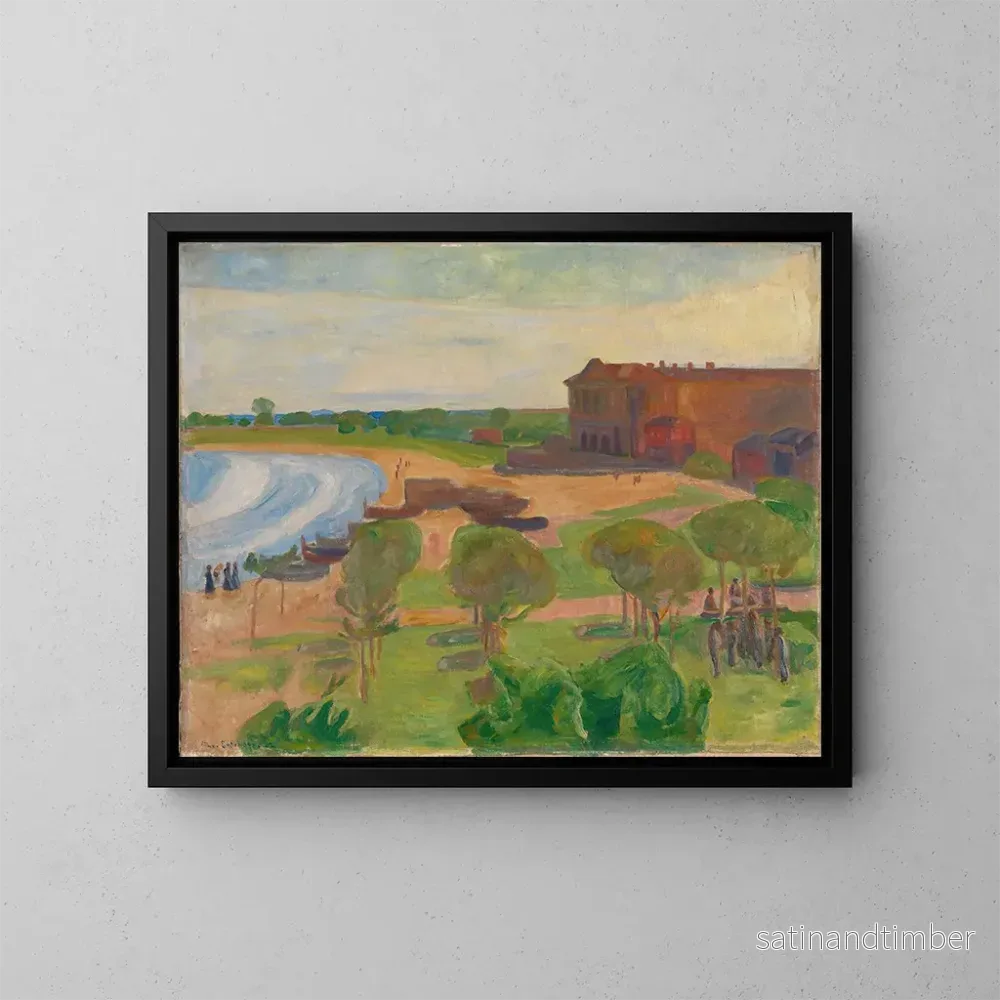 Reproduktion av målningen La Plage à Terracina - Thorvald Erichsen