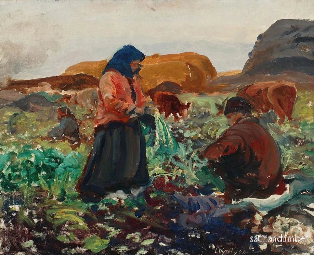 Reproduktion av målningen Skörd av betor II - Leon Wyczółkowski - Bild 2