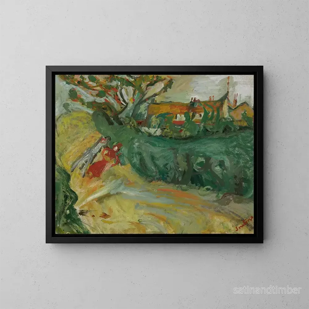 Reproduktion av målningen Promenad vid byn - Chaïm Soutine