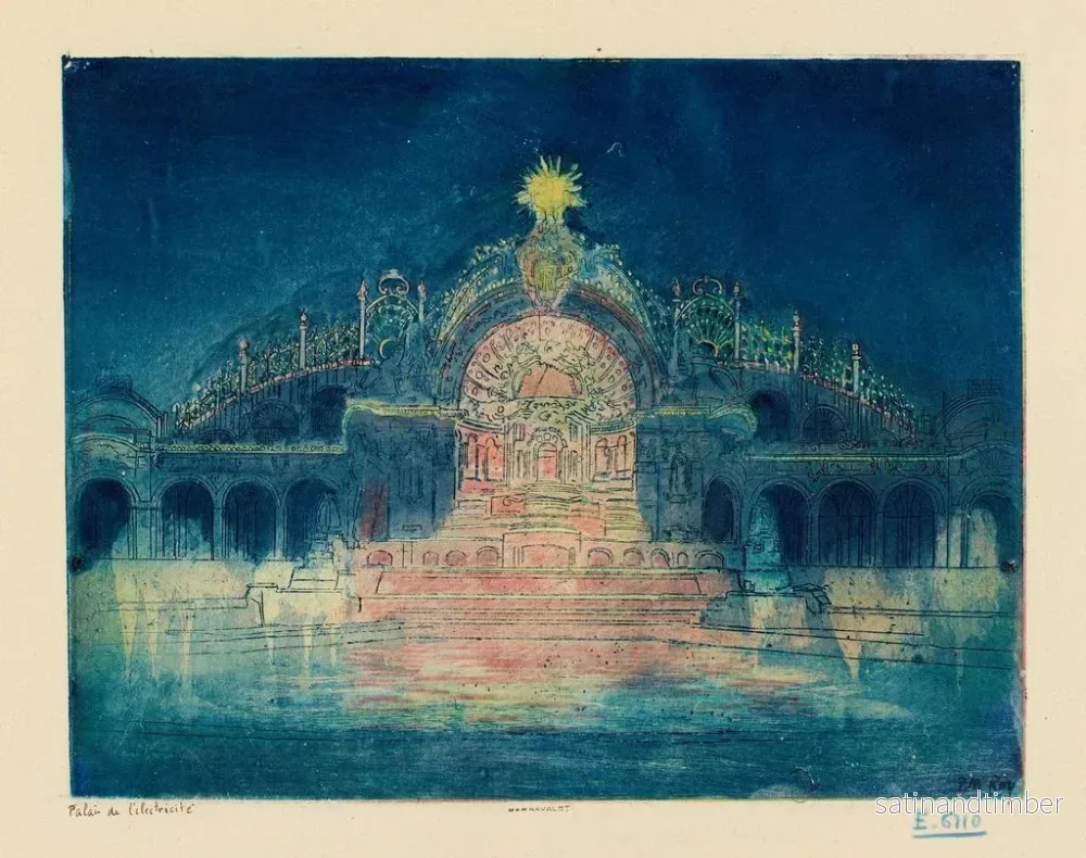 Reproduktion av målningen Palais de l'Électricité - Pierre-Marcel Roy - Bild 2