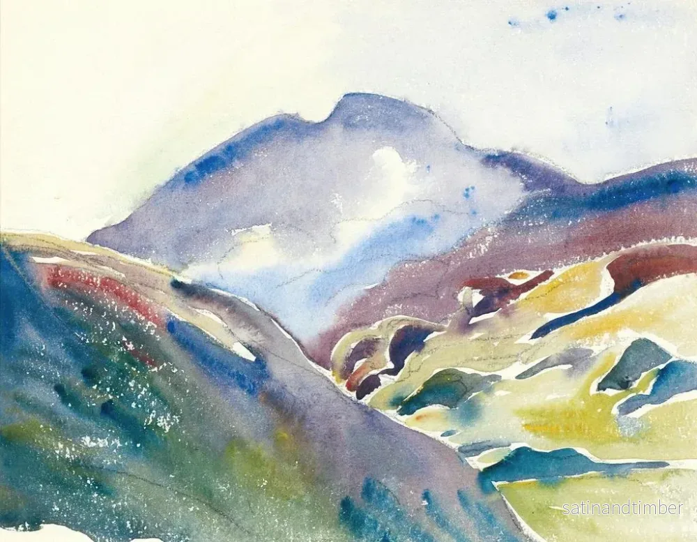 Reproduktion av målningen landskapsbild av hög berg - Giovanni Giacometti - Bild 2