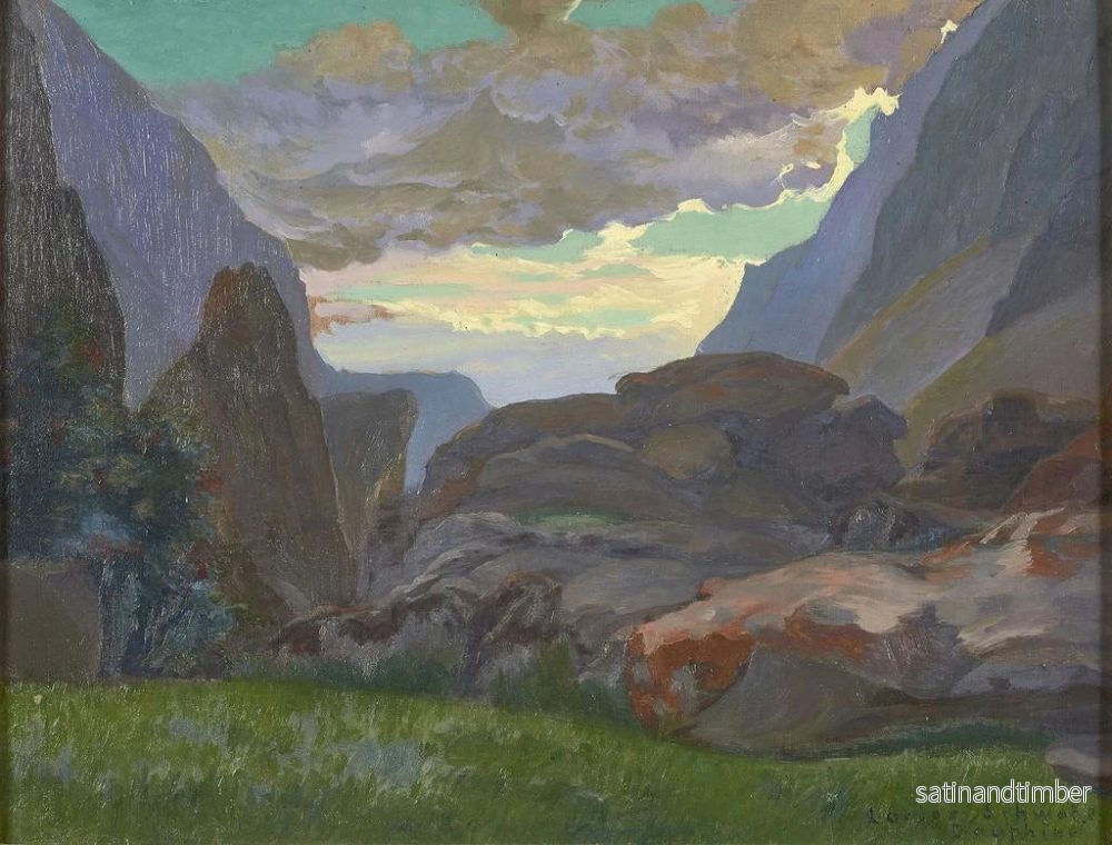 Reproduktion av målningen Landskap av Dauphiné - Carlos Schwabe - Bild 2