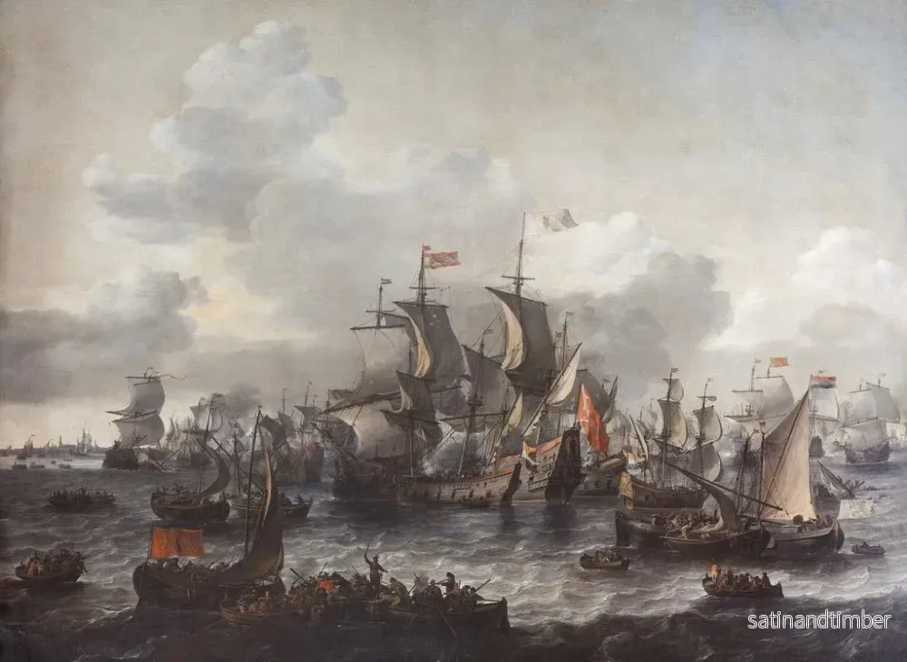 Reproduktion av målningen La bataille de la mer du Nord 1573 - Jan Theunisz Blanckerhoff - Bild 2