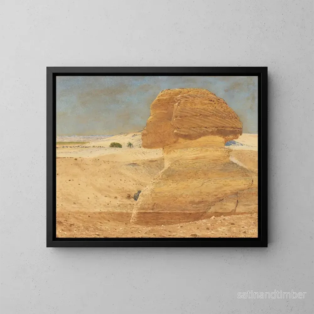 Reproduktion av målningen La Sphinx nära Giza i morgonljus – George Price Boyce Reproduktion av målningen La Sphinx nära Giza i morgonljus – George Price Boyce