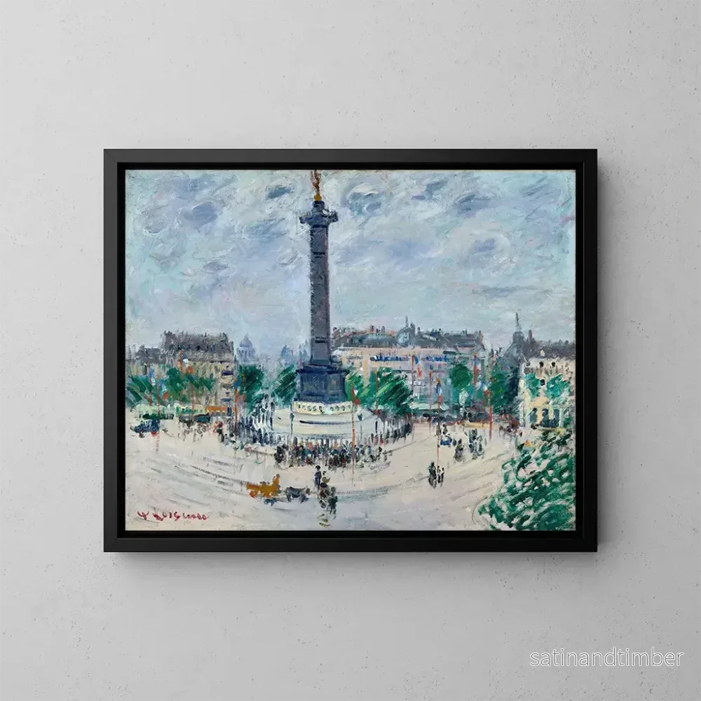 Reproduktion av målningen Place de la Bastille - Gustave Loiseau