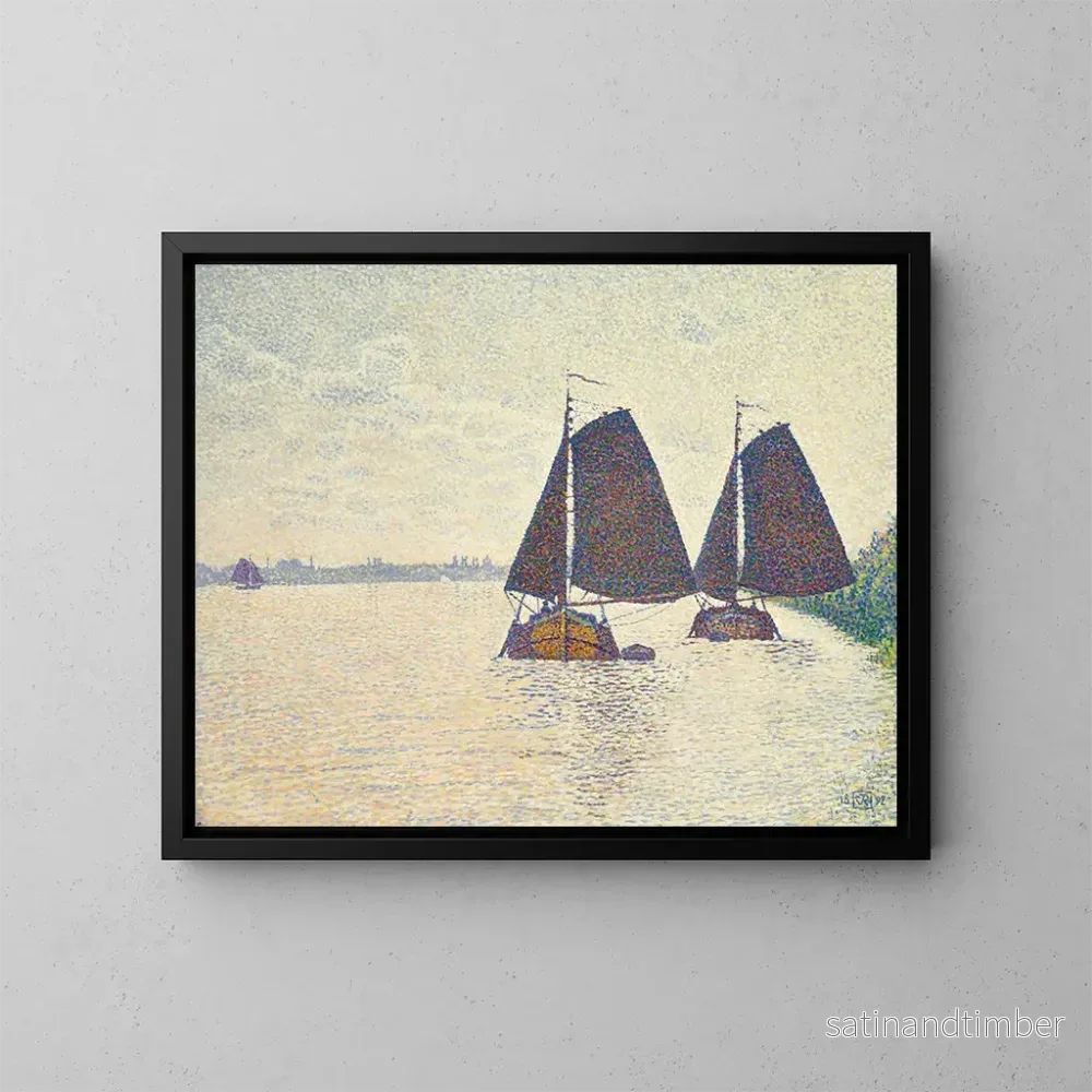 Reproduktion av målningen Fiskare på Schelde - Theo van Rysselberghe