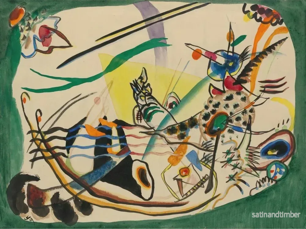 Reproduktion av målningen Studie för gröna kanter - Wassily Kandinsky - Bild 2