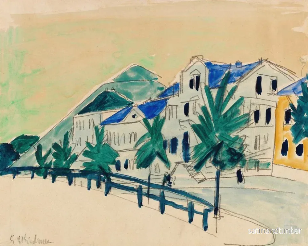 Reproduktion av målningen av hus med allé - Ernst Ludwig Kirchner - Bild 2