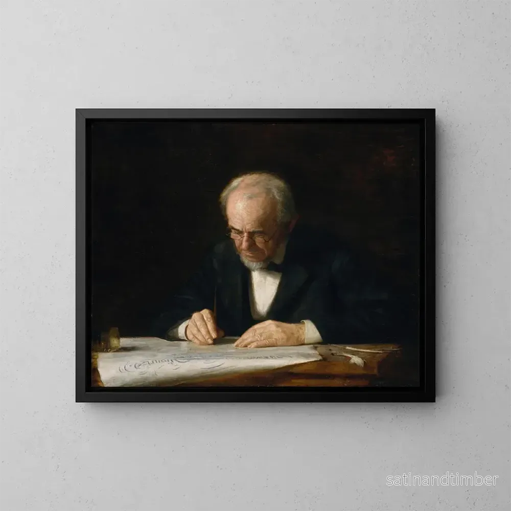 Reproduktion av målningen Le Maître de l’Écriture – Thomas Eakins Reproduktion av målningen Le Maître de l’Écriture – Thomas Eakins