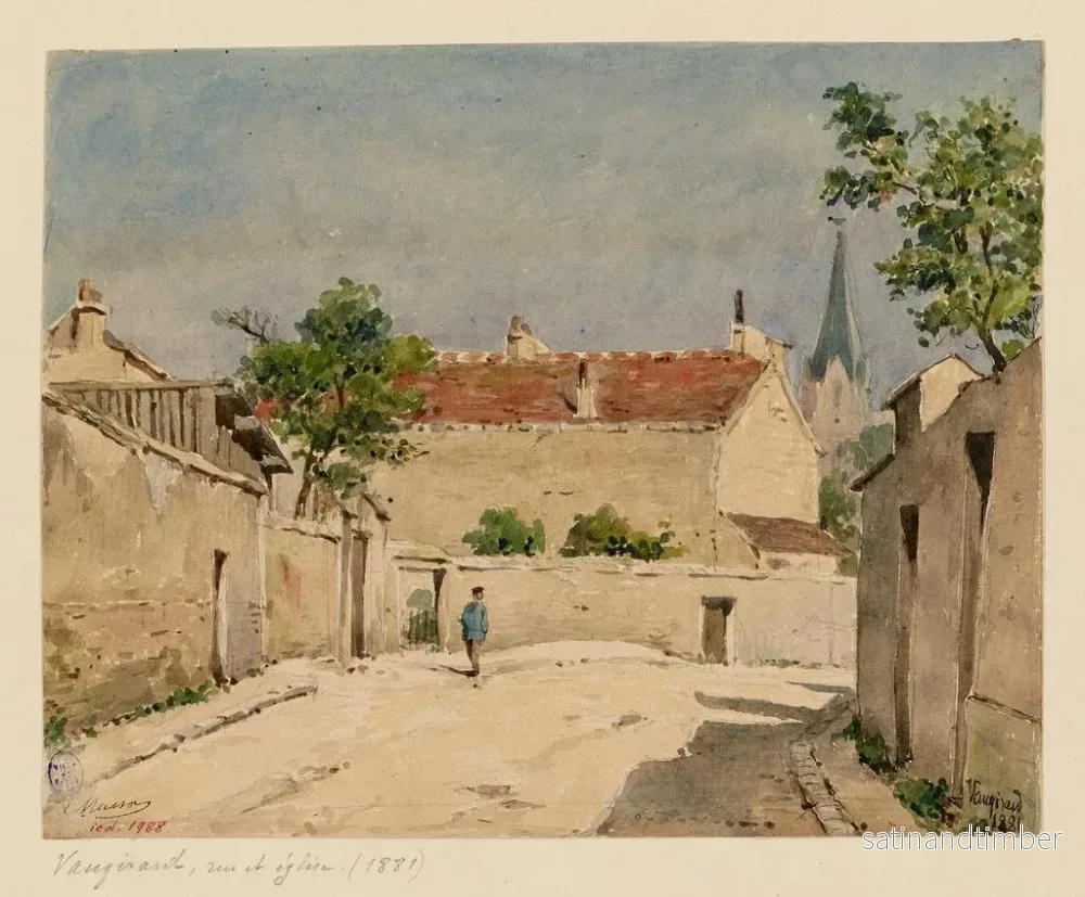 Reproduktion av målningen Rue och kyrka Vaugirard 1881 - Louis-Martial-Thodat Masson - Bild 2