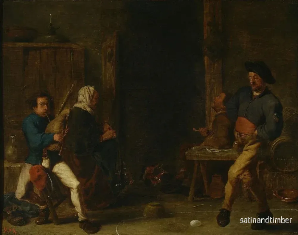 Reproduktion av målningen Scen i en taverna - Cornelis Saftleven - Bild 2