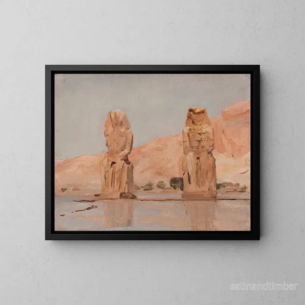 Reproduktion av målningen Två statyer från resan till Egypten – Jan Cybis Reproduktion av målningen Två statyer från resan till Egypten – Jan Cybis