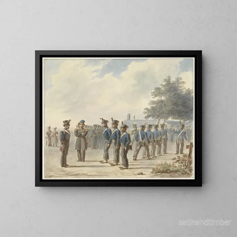 Reproduktion av målningen Tir à la campagne 1830 - Gerret Jansz van de Poll
