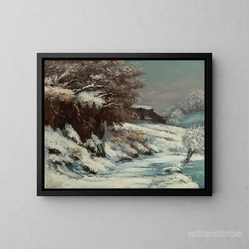 Reproduktion av målningen Effet de neige - Gustave Courbet