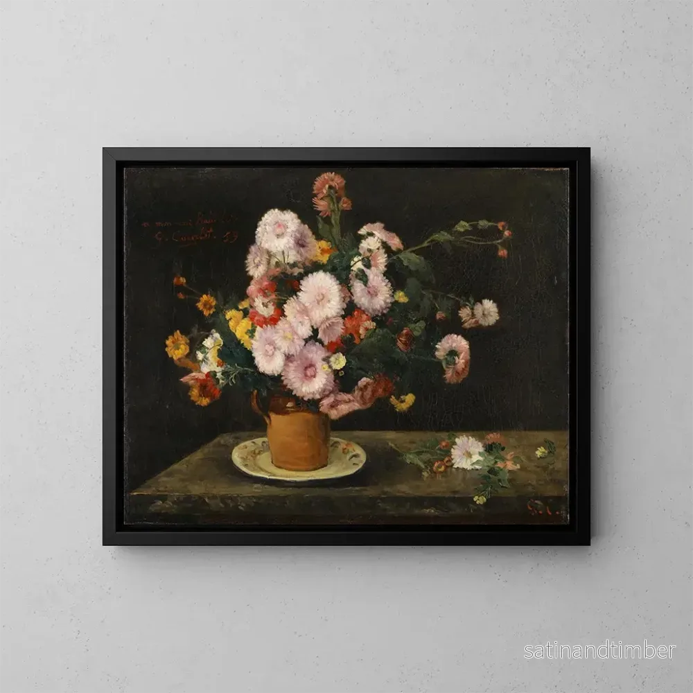Reproduktion av målningen Bouquet d’asters – Gustave Courbet Reproduktion av målningen Bouquet d’asters – Gustave Courbet