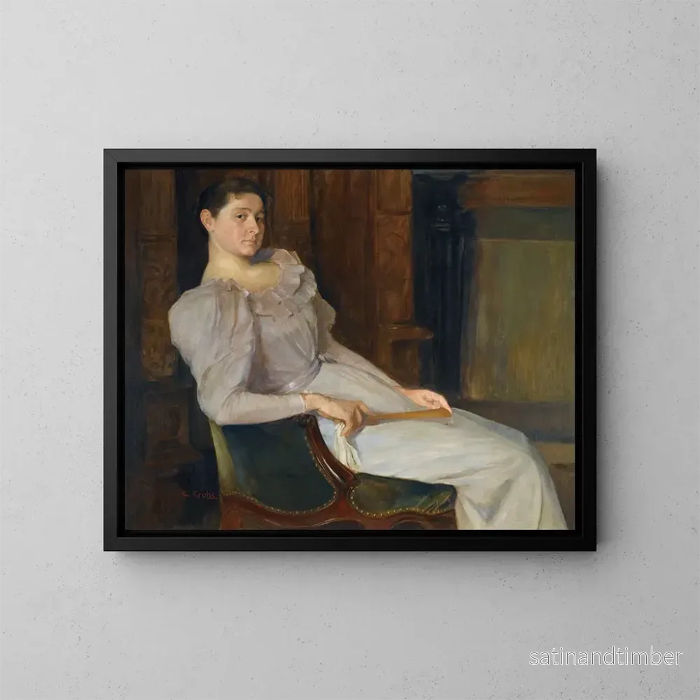 Reproduktion av målningen Fille i vitt - Christian Krohg