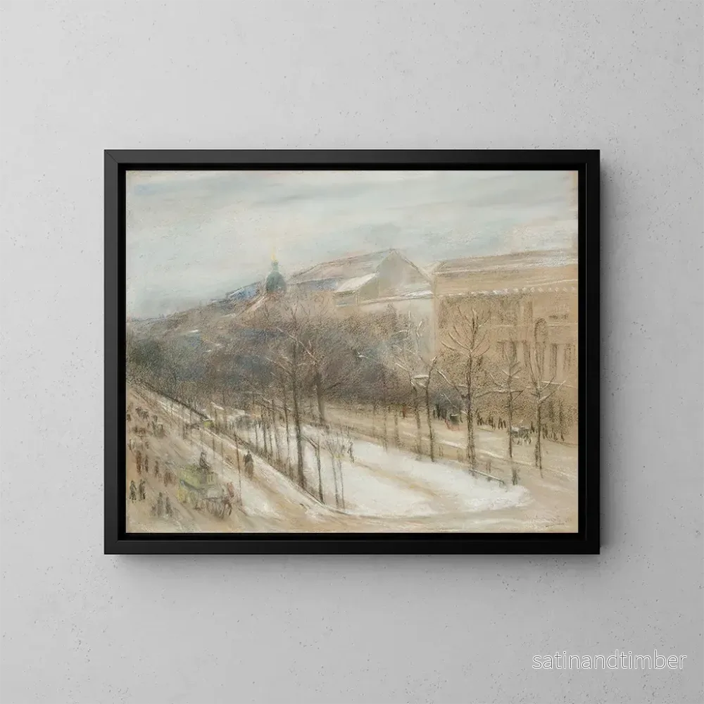 Reproduktion av målningen Vue depuis la fenêtre du salon de l’artiste sur la rue Unter den Linden – Max Liebermann