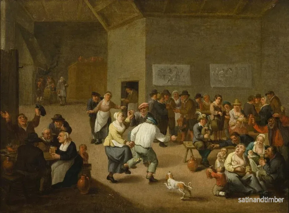 Reproduktion av målningen Amusement à l'auberge - Mattheus van Helmont - Bild 2