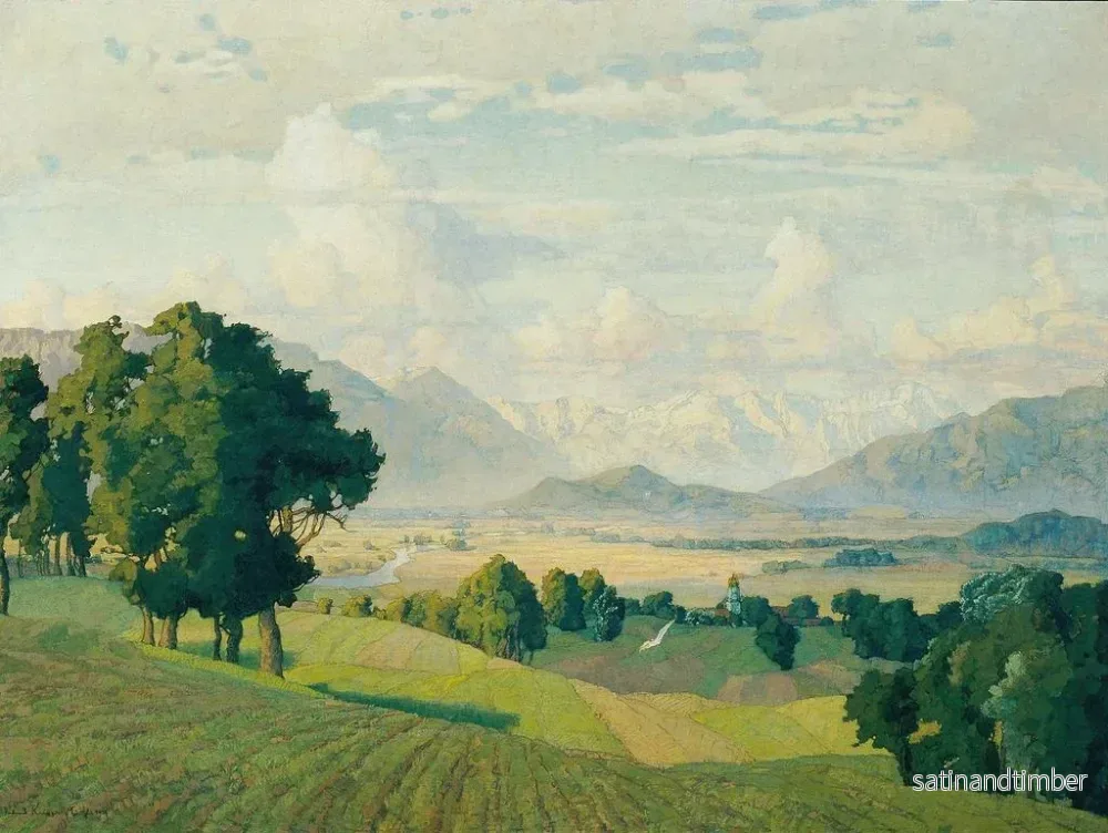 Reproduktion av målningen Landskap i Övre Bavaria - Richard Kaiser - Bild 2